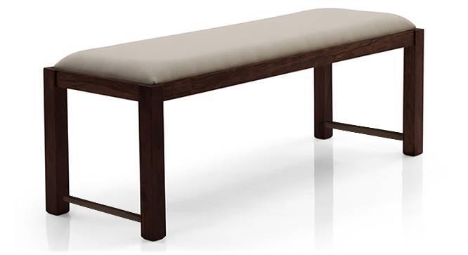 Oribi Upholstered Dining Bench (Mahogany Finish, Wheat Brown) by Urban Ladder - Side View - 