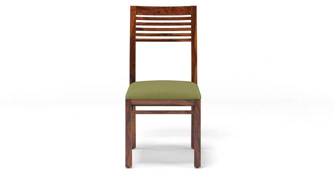Zella Dining Chair Set of 2 (Finish: Mahogany, Fabric: Wheat Brown) (Teak Finish, Avocado Green) by Urban Ladder - Close View - 