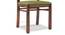 Zella Dining Chair Set of 2 (Finish: Mahogany, Fabric: Wheat Brown) (Teak Finish, Avocado Green) by Urban Ladder - Storage Image - 