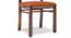 Zella Dining Chair Set of 2 (Finish: Mahogany, Fabric: Wheat Brown) (Teak Finish, Burnt Orange) by Urban Ladder - Ground View - 