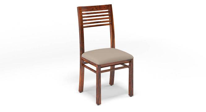 Zella Dining Chair Set of 2 (Finish: Mahogany, Fabric: Wheat Brown) (Teak Finish, Wheat Brown) by Urban Ladder - Storage Image - 
