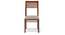 Zella Dining Chair Set of 2 (Finish: Mahogany, Fabric: Wheat Brown) (Teak Finish, Wheat Brown) by Urban Ladder - Zoomed Image - 