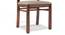 Zella Dining Chair Set of 2 (Finish: Mahogany, Fabric: Wheat Brown) (Teak Finish, Wheat Brown) by Urban Ladder - Rear View - 