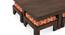 Kivaha 4-Seater Coffee Table Set (Walnut Finish, Morocco Lattice Rust) by Urban Ladder - Ground View - 826758