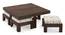Kivaha 4-Seater Coffee Table Set (Walnut Finish, Morocco Lattice Beige) by Urban Ladder - Top Image - 826765