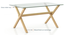 Nobu Glass Top 6 Seater Dining Table With Set Of 6 Smith Chairs (Teak Finish) by Urban Ladder - - 827008
