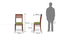 Zella Dining Chair Set of 2 (Finish: Mahogany, Fabric: Wheat Brown) (Teak Finish, Avocado Green) by Urban Ladder - - 