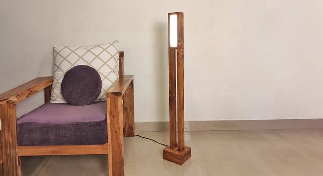 Elevar Floor Lamp Base (Brown) by Urban Ladder - Front View Design 1 - 827412