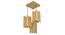 Palisade Beige Solid Wood Cluster Hanging Light (Beige) by Urban Ladder - Design 1 Side View - 827730