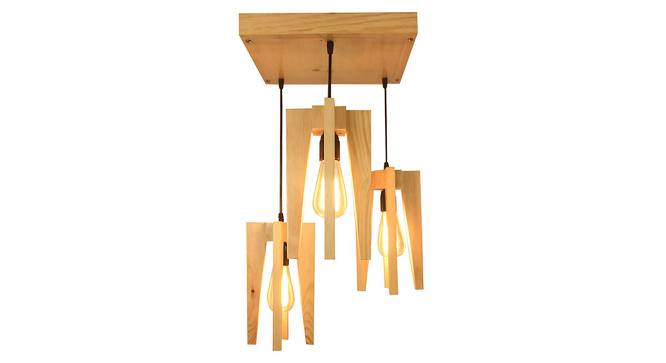 Jet Beige Solid Wood Cluster Hanging Light (Beige) by Urban Ladder - Design 1 Side View - 827734