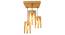 Jet Beige Solid Wood Cluster Hanging Light (Beige) by Urban Ladder - Design 1 Side View - 827734
