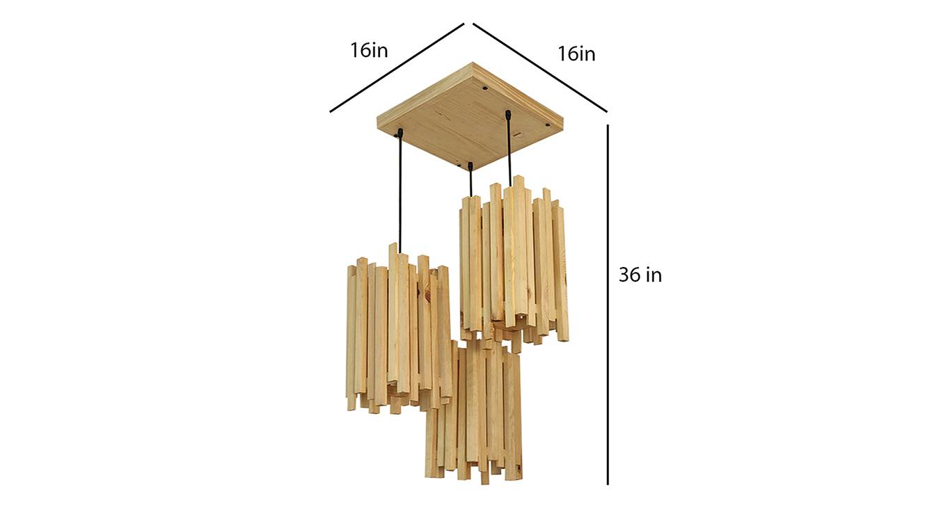 Palisade Beige Solid Wood Cluster Hanging Light Urban Ladder