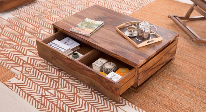 Vector Storage Coffee Table (Teak Finish) by Urban Ladder - Full View Design 1 - 82778