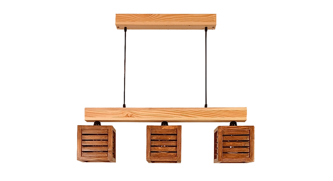 Lyon Beige Solid Wood Cluster Hanging  Light (Beige) by Urban Ladder - Design 1 Side View - 827969