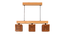 Lyon Beige Solid Wood Cluster Hanging  Light (Beige) by Urban Ladder - Design 1 Side View - 827969