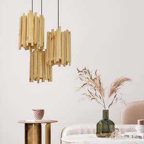 symplify Palisade Beige Solid Wood Cluster Hanging Light-picture-11