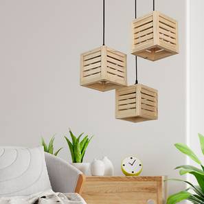 Lyon Beige Solid Wood Cluster Hanging Light-image-16