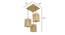 Elegant Beige Solid Wood Cluster   Hanging Light (Beige) by Urban Ladder - Design 1 Dimension - 828055