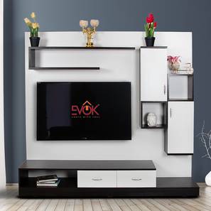 Tv Units Design Santner Engineered Wood Free Standing TV Unit in White Finish