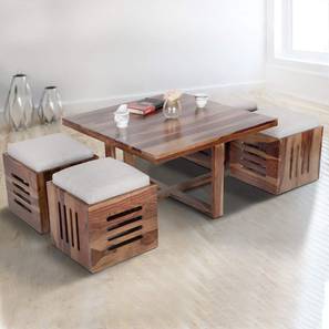 Coffee Table Design Jordy Rectangular Solid Wood Coffee Table in Walnut Finish