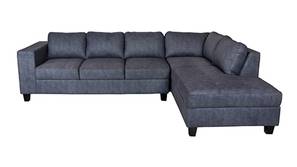 Latvia New Sectional Suede Fabric Sofa (Grey)