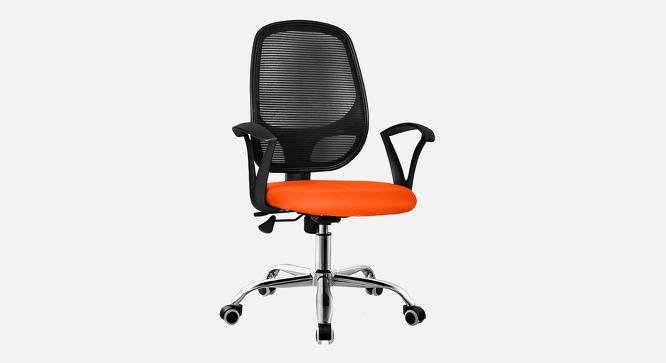 Zen Breathable Mesh Ergonomic Chair in Orange Colour (Orange) by Urban Ladder - Design 1 Side View - 829384