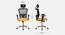Etios Breathable Mesh Ergonomic Chair With Headrest in Orange Colour (Yellow) by Urban Ladder - Design 1 Dimension - 829466