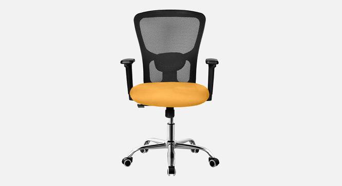 Etios Breathable Mesh Ergonomic Chair Without Headrest in Orange Colour (Yellow) by Urban Ladder - Front View Design 1 - 829495