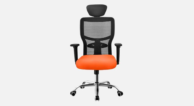Neo Breathable Mesh Ergonomic Chair in Orange Colour (Orange) by Urban Ladder - Front View Design 1 - 829506