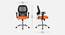Viva Breathable Mesh Ergonomic Chair Without Headrest in Orange Colour (Orange) by Urban Ladder - Design 1 Dimension - 829520