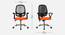 Zen Breathable Mesh Ergonomic Chair in Orange Colour (Orange) by Urban Ladder - Design 1 Dimension - 829528