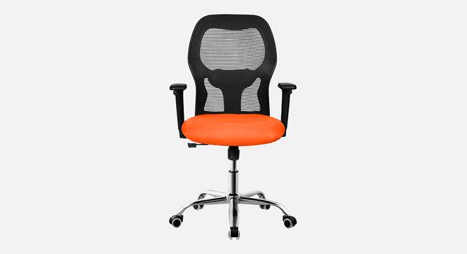 Vega Breathable Mesh Ergonomic ChairWithout Headrest  in Orange Colour (Orange) by Urban Ladder - Front View Design 1 - 829535