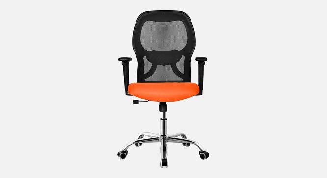 Viva Breathable Mesh Ergonomic Chair Without Headrest in Orange Colour (Orange) by Urban Ladder - Front View Design 1 - 829539