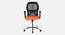 Viva Breathable Mesh Ergonomic Chair Without Headrest in Orange Colour (Orange) by Urban Ladder - Front View Design 1 - 829539