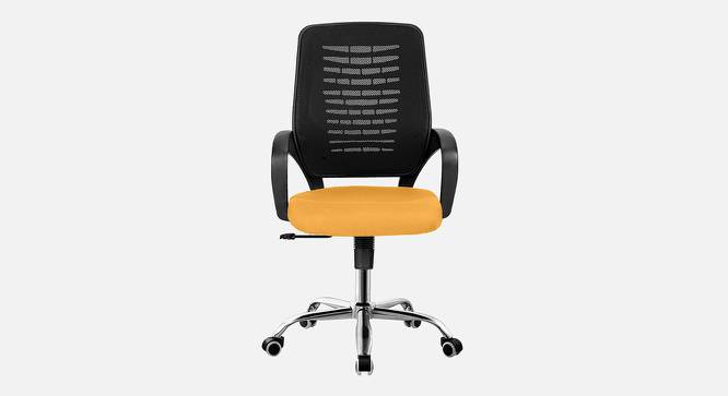 Wave Breathable Mesh Ergonomic Chair in Orange Colour (Yellow) by Urban Ladder - Front View Design 1 - 829540