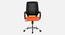 Wave Breathable Mesh Ergonomic Chair in Orange Colour (Orange) by Urban Ladder - Front View Design 1 - 829541