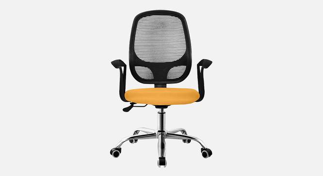 Zen Breathable Mesh Ergonomic Chair in Orange Colour (Yellow) by Urban Ladder - Front View Design 1 - 829542