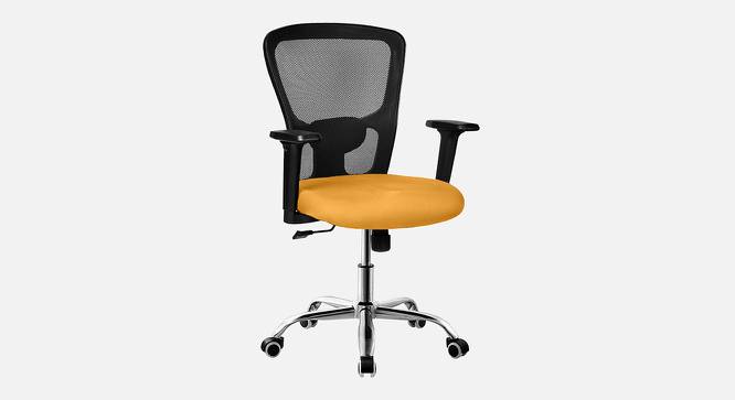 Etios Breathable Mesh Ergonomic Chair Without Headrest in Orange Colour (Yellow) by Urban Ladder - Design 1 Side View - 829546