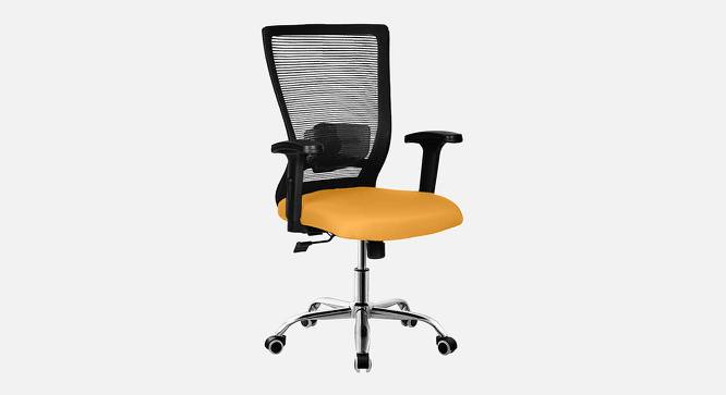 Mica Breathable Mesh Ergonomic Chair in Orange Colour (Yellow) by Urban Ladder - Design 1 Side View - 829549