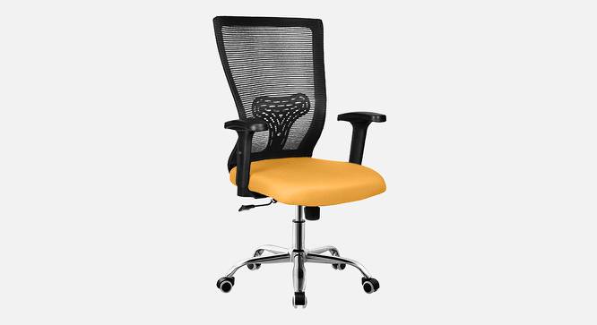 Spam Breathable Mesh Ergonomic Chair Without Headrest in Orange Colour (Yellow) by Urban Ladder - Design 1 Side View - 829556