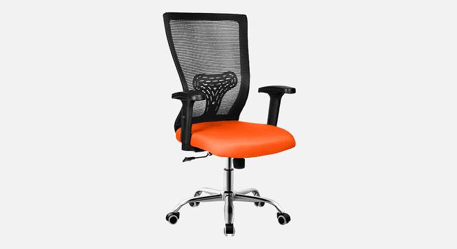 Spam Breathable Mesh Ergonomic Chair Without Headrest in Orange Colour (Orange) by Urban Ladder - Design 1 Side View - 829557