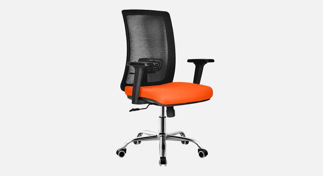 Terrace Breathable Mesh Ergonomic Chair in Orange Colour (Orange) by Urban Ladder - Design 1 Side View - 829559