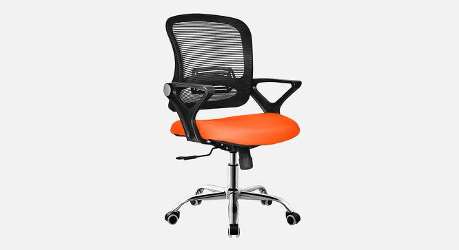 Tessa Breathable Mesh Ergonomic Chair in Orange Colour (Orange) by Urban Ladder - Design 1 Side View - 829561