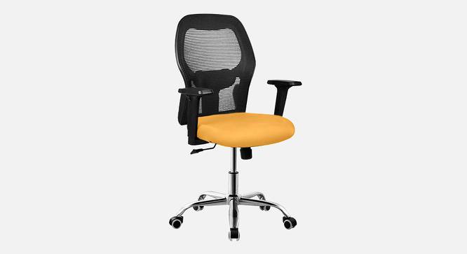 Vega Breathable Mesh Ergonomic ChairWithout Headrest  in Orange Colour (Yellow) by Urban Ladder - Design 1 Side View - 829568