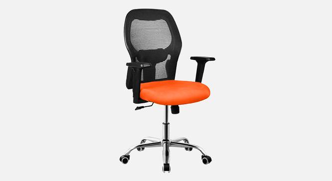 Vega Breathable Mesh Ergonomic ChairWithout Headrest  in Orange Colour (Orange) by Urban Ladder - Design 1 Side View - 829569