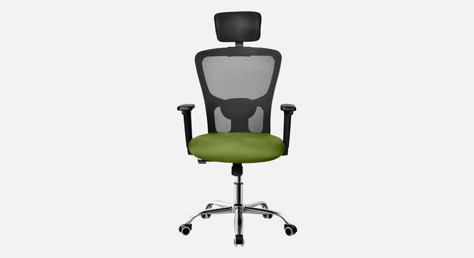 Etios Breathable Mesh Ergonomic Chair With Headrest in Orange Colour (Green) by Urban Ladder - Front View Design 1 - 829653