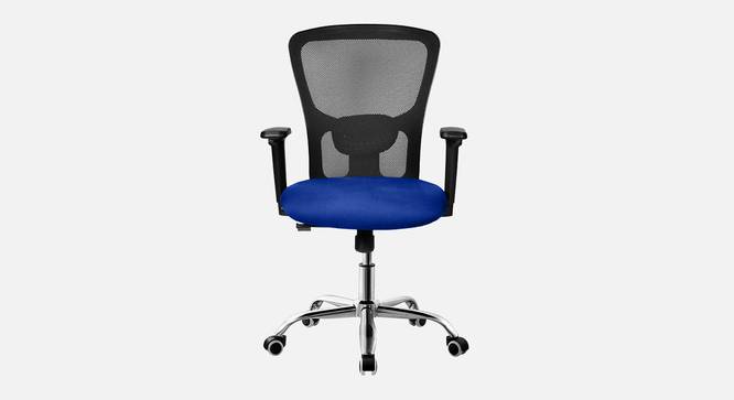 Etios Breathable Mesh Ergonomic Chair Without Headrest in Orange Colour (Blue) by Urban Ladder - Front View Design 1 - 829654