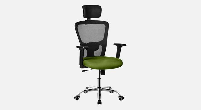 Etios Breathable Mesh Ergonomic Chair With Headrest in Orange Colour (Green) by Urban Ladder - Design 1 Side View - 829680