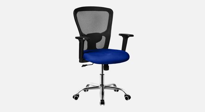 Etios Breathable Mesh Ergonomic Chair Without Headrest in Orange Colour (Blue) by Urban Ladder - Design 1 Side View - 829681