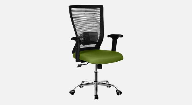 Mica Breathable Mesh Ergonomic Chair in Orange Colour (Green) by Urban Ladder - Design 1 Side View - 829685